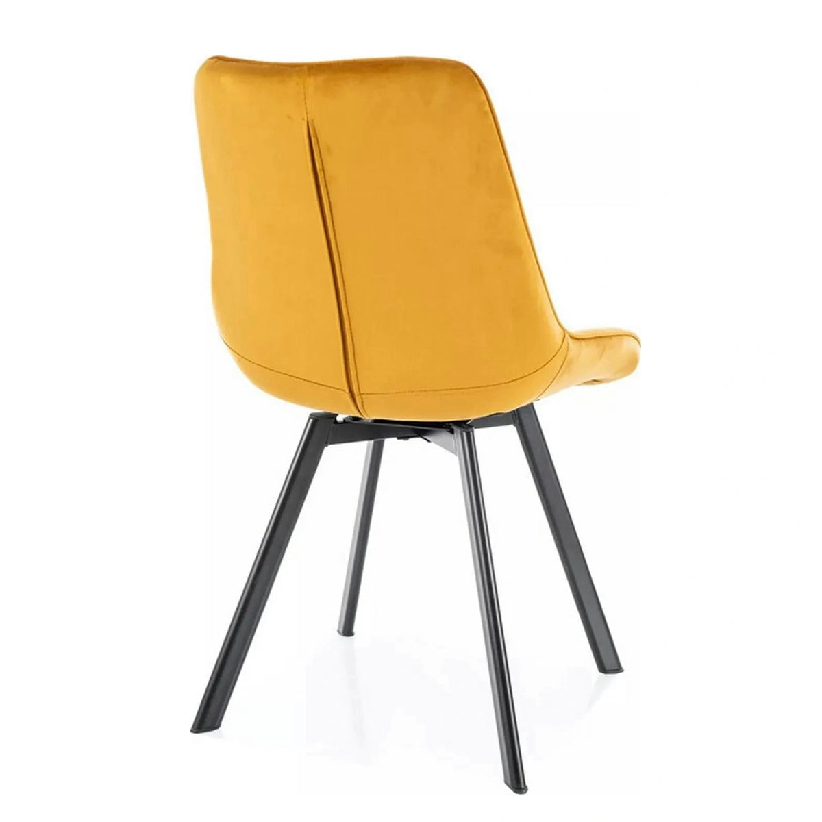 Scaun MONTI, galben curry - Bluvel 68, stofa catifelata/metal, 51x44x88 cm