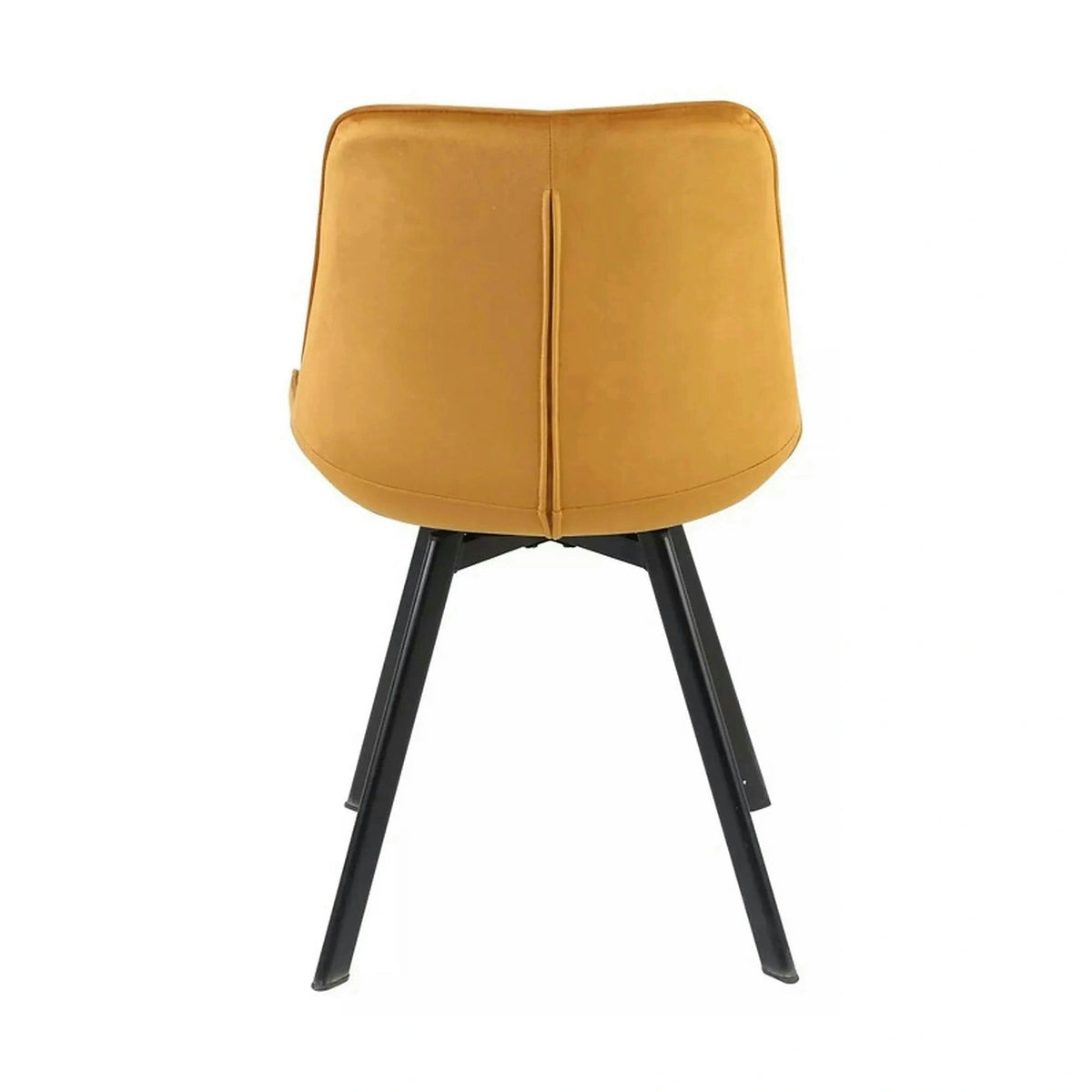 Scaun MONTI, galben curry - Bluvel 68, stofa catifelata/metal, 51x44x88 cm