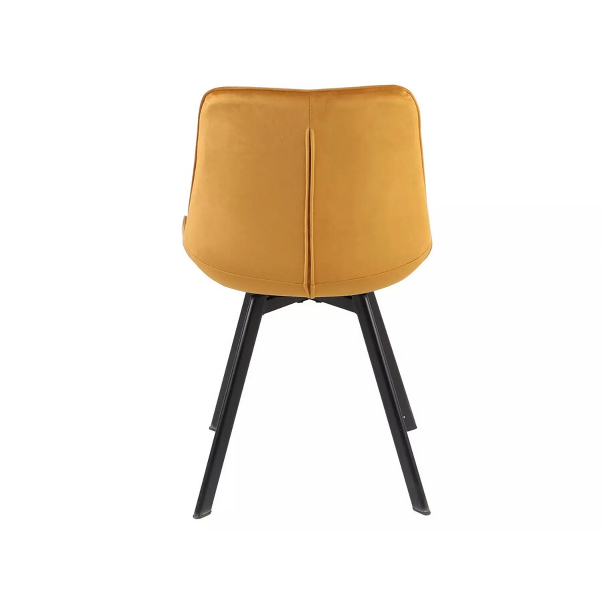 Scaun MONTI, galben curry - Bluvel 68, stofa catifelata/metal, 51x44x88 cm