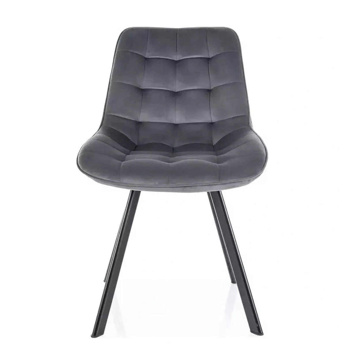 Scaun MONTI, gri - Bluvel 14, stofa catifelata/metal, 51x60x88 cm
