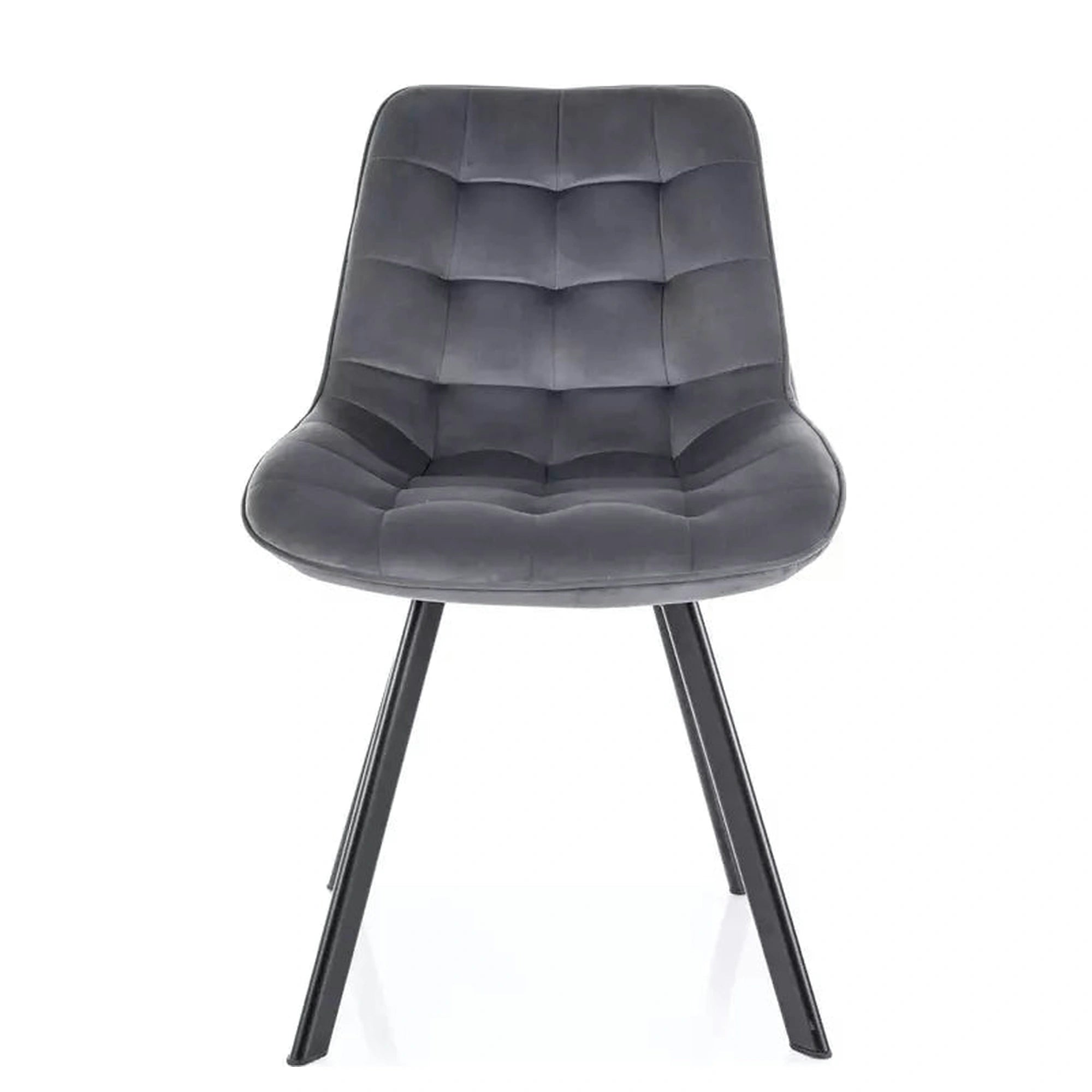Scaun MONTI, gri - Bluvel 14, stofa catifelata/metal, 51x60x88 cm