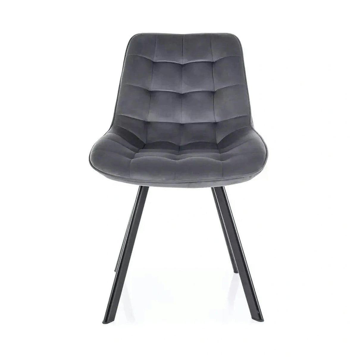 Scaun MONTI, gri - Bluvel 14, stofa catifelata/metal, 51x60x88 cm