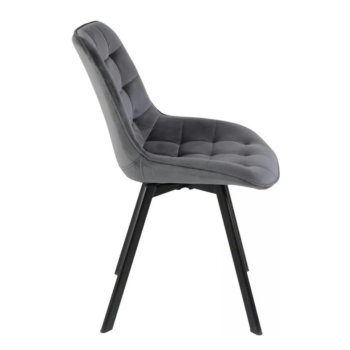 Scaun MONTI, gri - Bluvel 14, stofa catifelata/metal, 51x60x88 cm