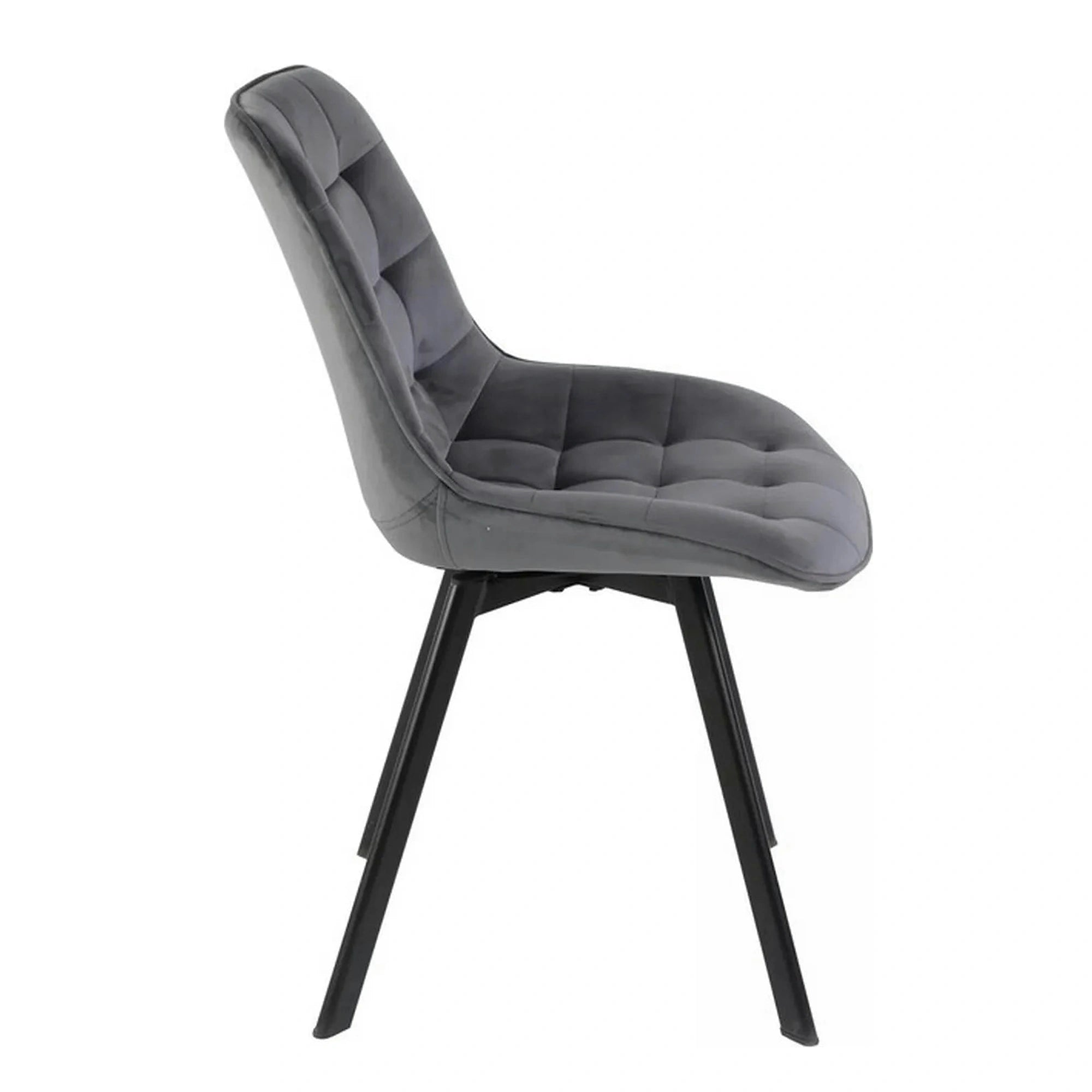 Scaun MONTI, gri - Bluvel 14, stofa catifelata/metal, 51x60x88 cm