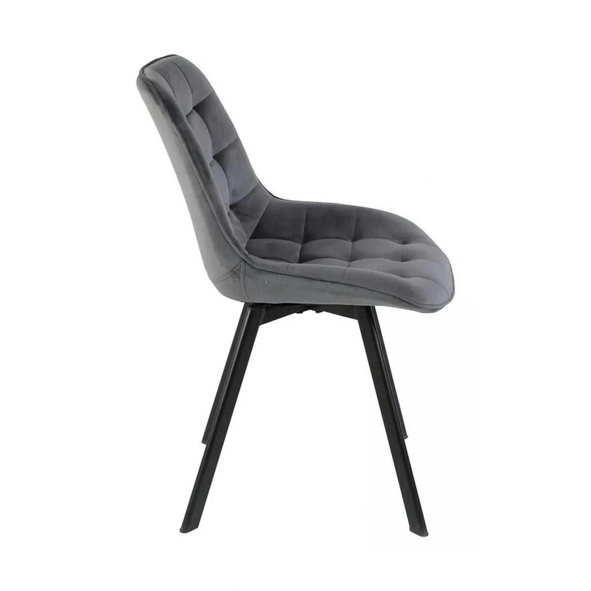 Scaun MONTI, gri - Bluvel 14, stofa catifelata/metal, 51x60x88 cm