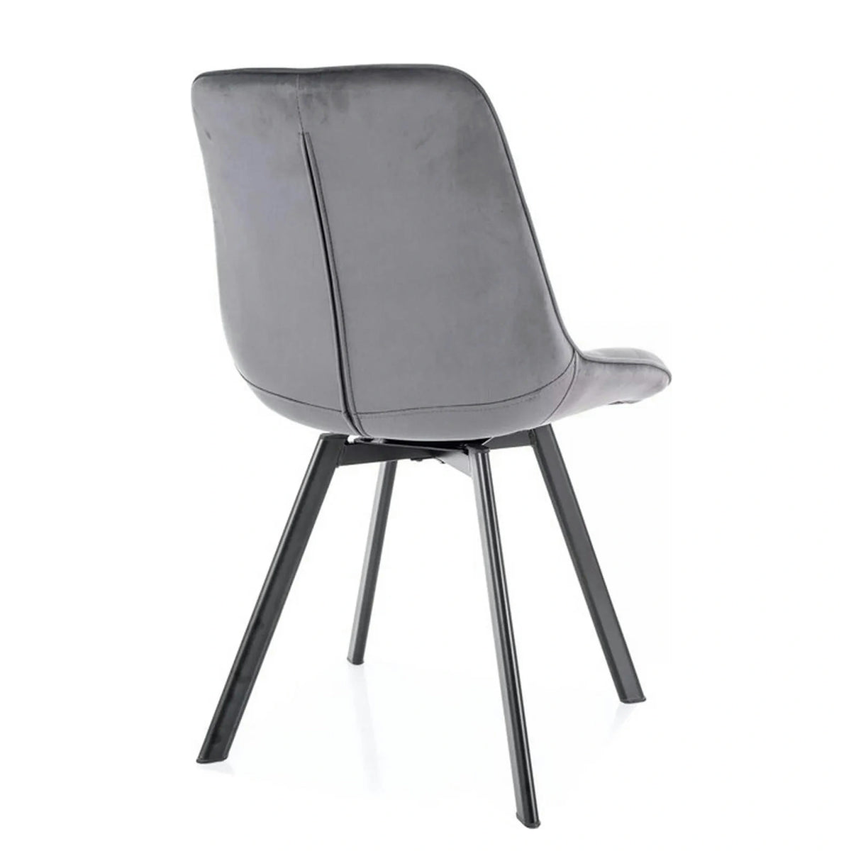 Scaun MONTI, gri - Bluvel 14, stofa catifelata/metal, 51x60x88 cm