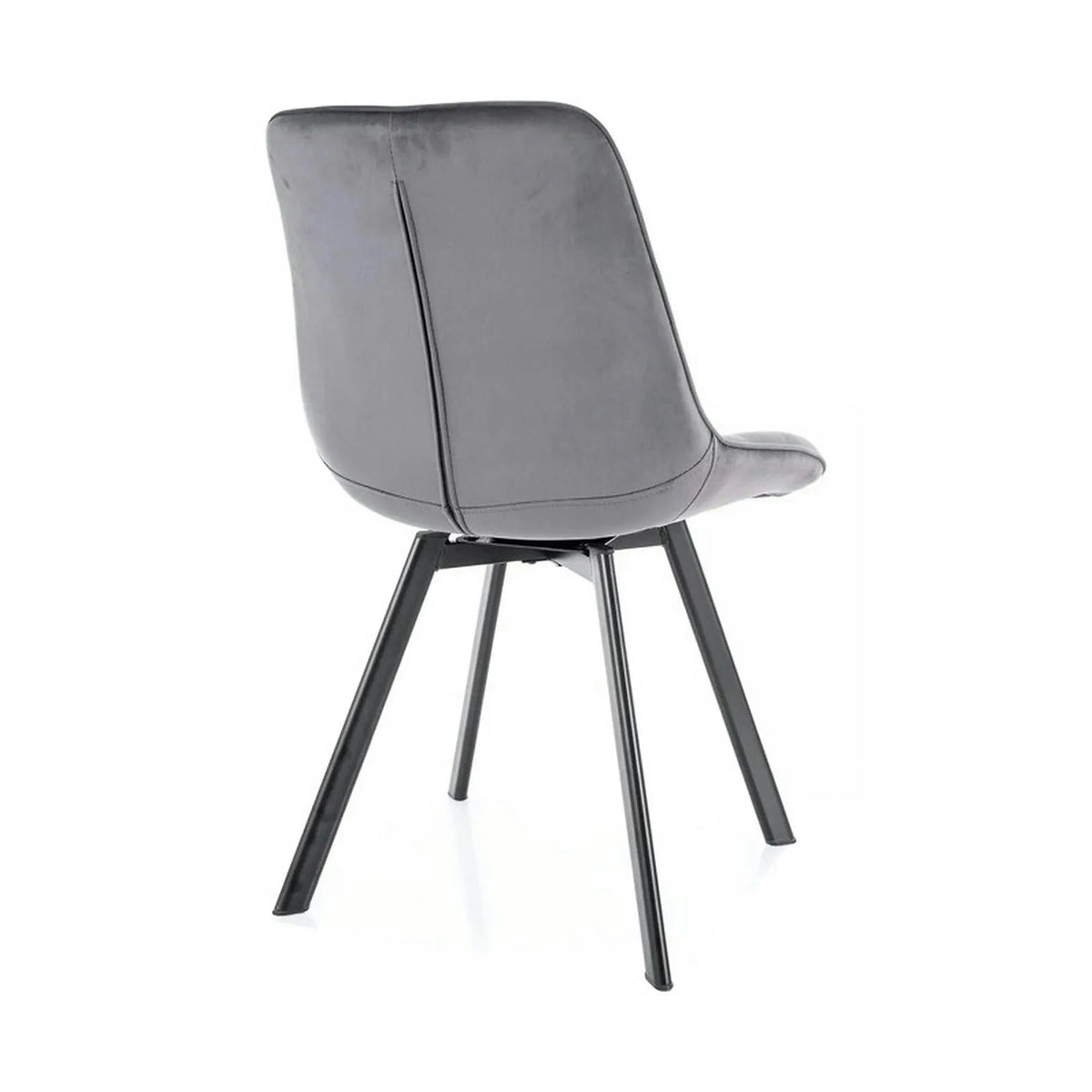 Scaun MONTI, gri - Bluvel 14, stofa catifelata/metal, 51x60x88 cm