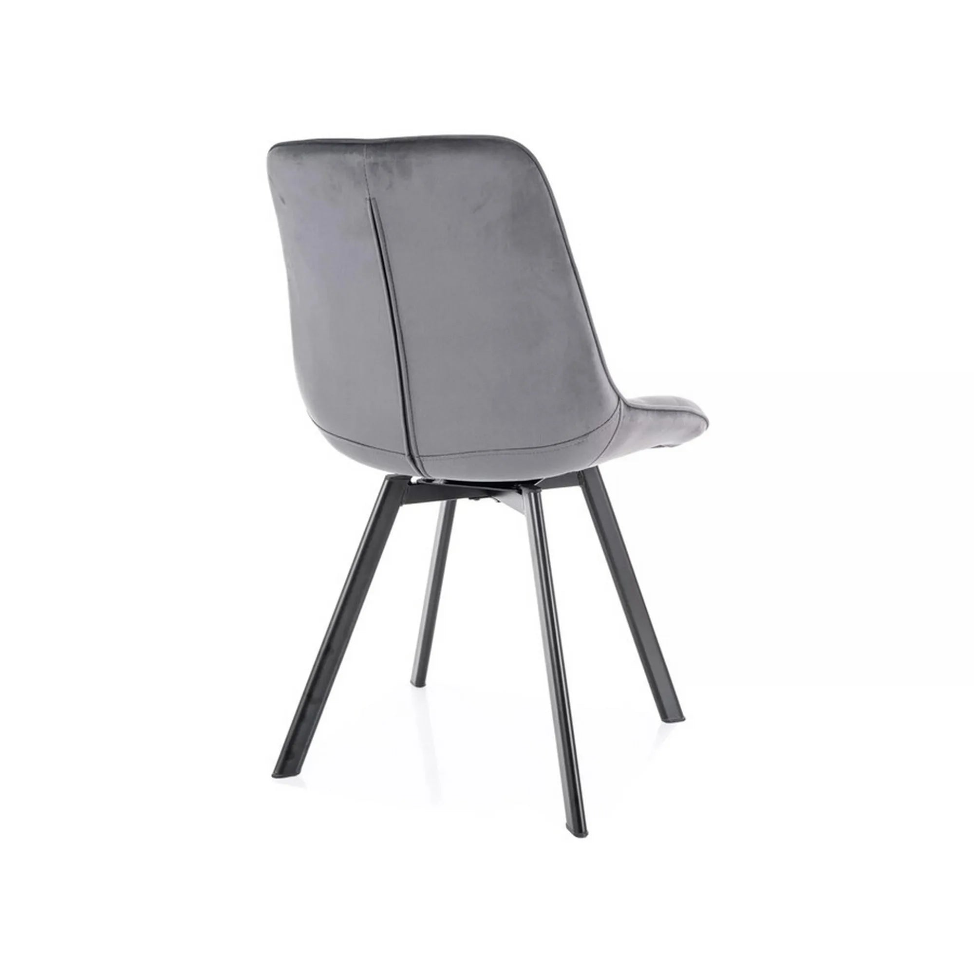 Scaun MONTI, gri - Bluvel 14, stofa catifelata/metal, 51x60x88 cm