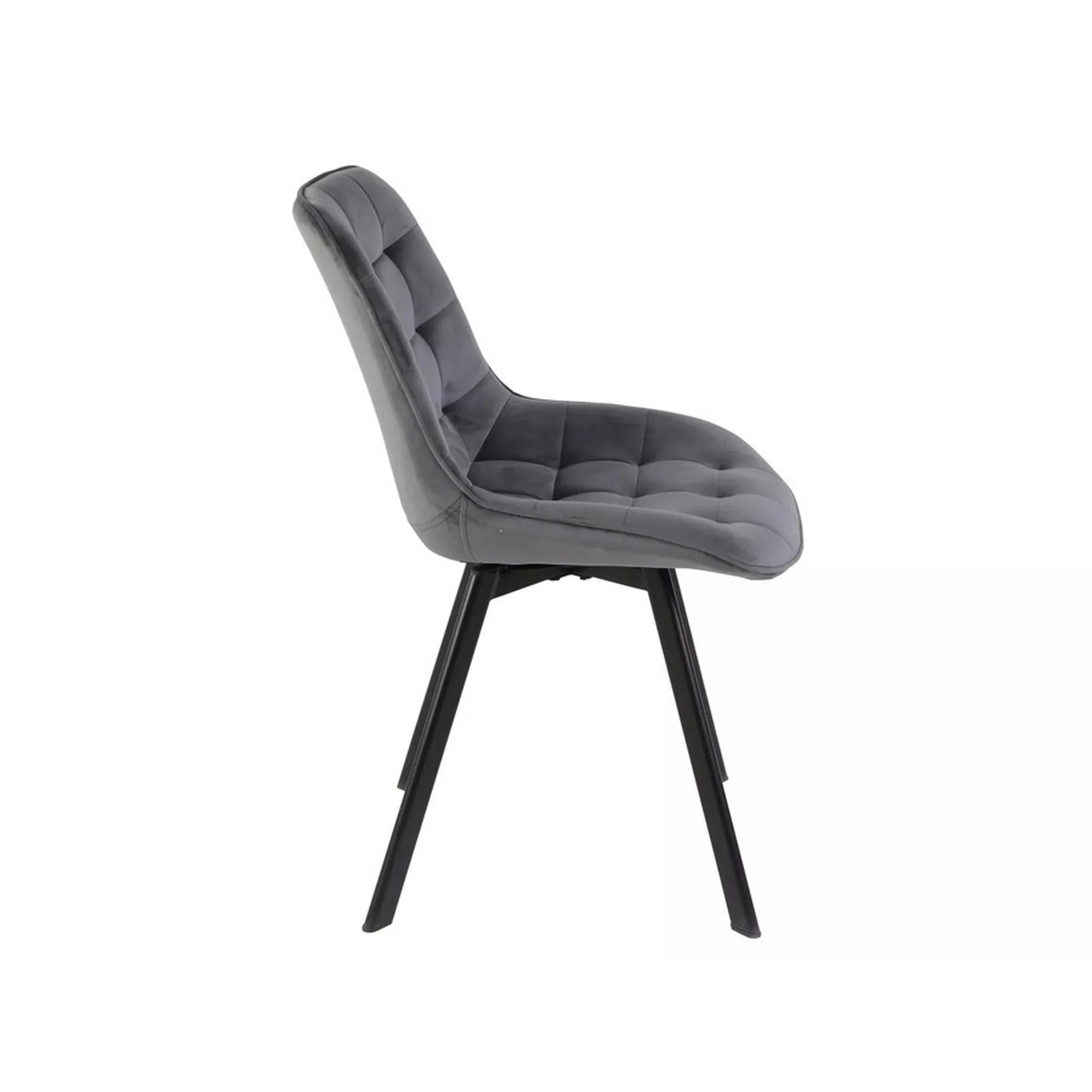 Scaun MONTI, gri - Bluvel 14, stofa catifelata/metal, 51x60x88 cm