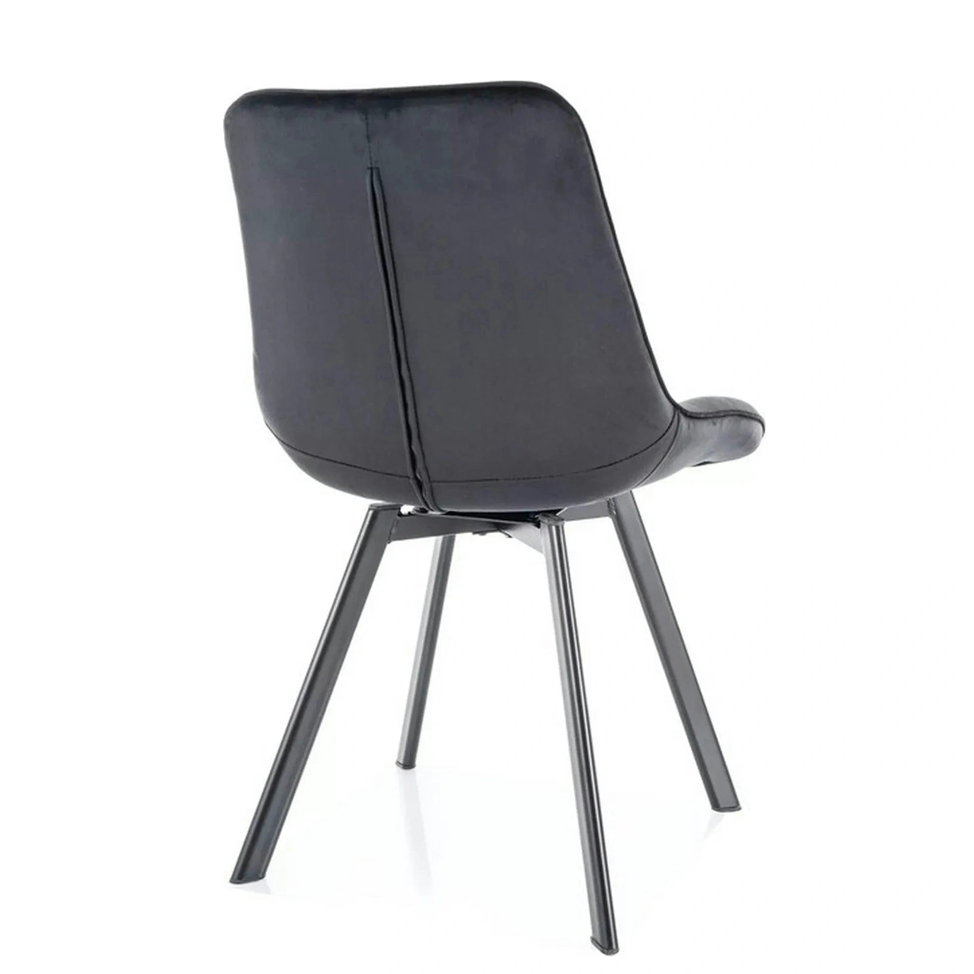 Scaun MONTI, negru - Bluvel 19, stofa catifelata/metal, 51x60x88 cm