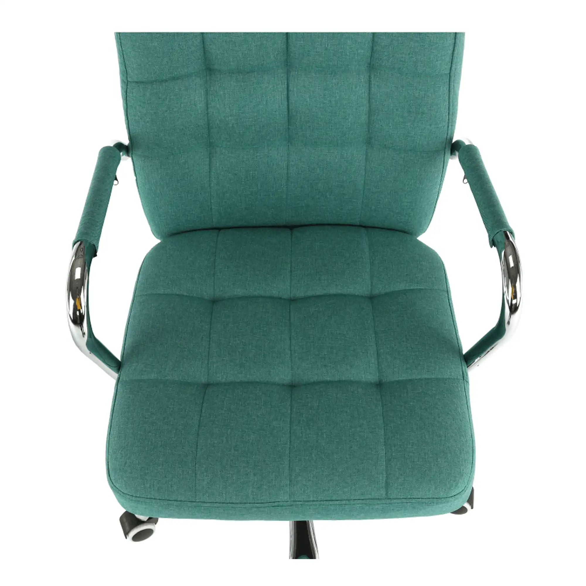 Scaun MORGEN, verde/crom, stofa clasica/metal, 51x64x93/103 cm