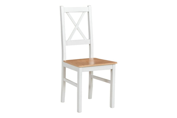 Scaun NILO 10 D, alb/fag, lemn de fag, 43x40x94 cm