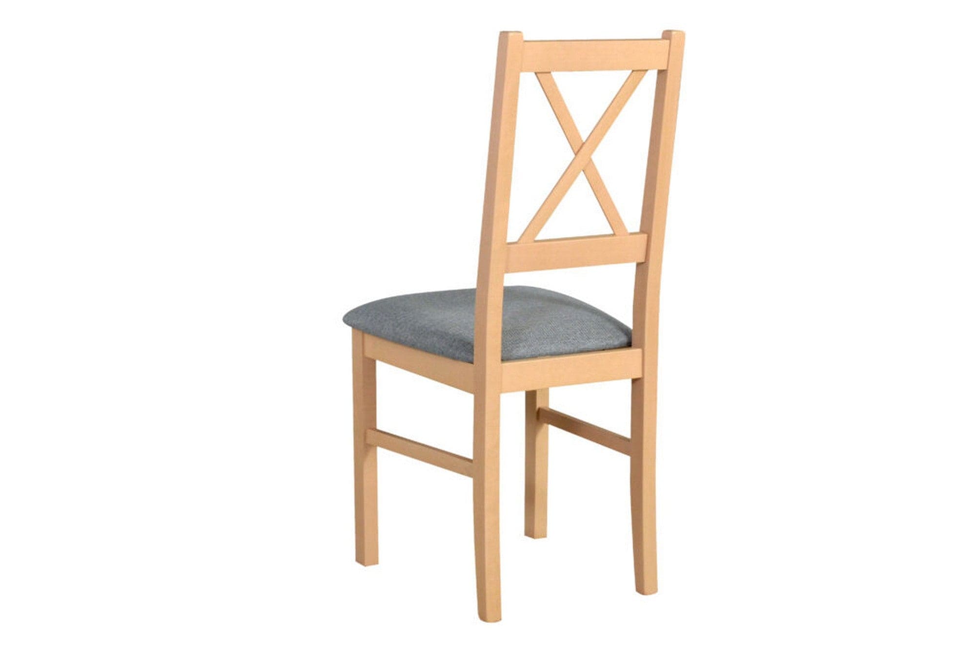Scaun NILO 10, stejar sonoma/gri - Hygge 91, lemn de fag/stofa clasica, 43x40x94 cm