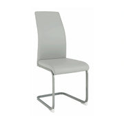 Scaun NOBATA, gri deschis, piele ecologica/metal, 42x56x99 cm