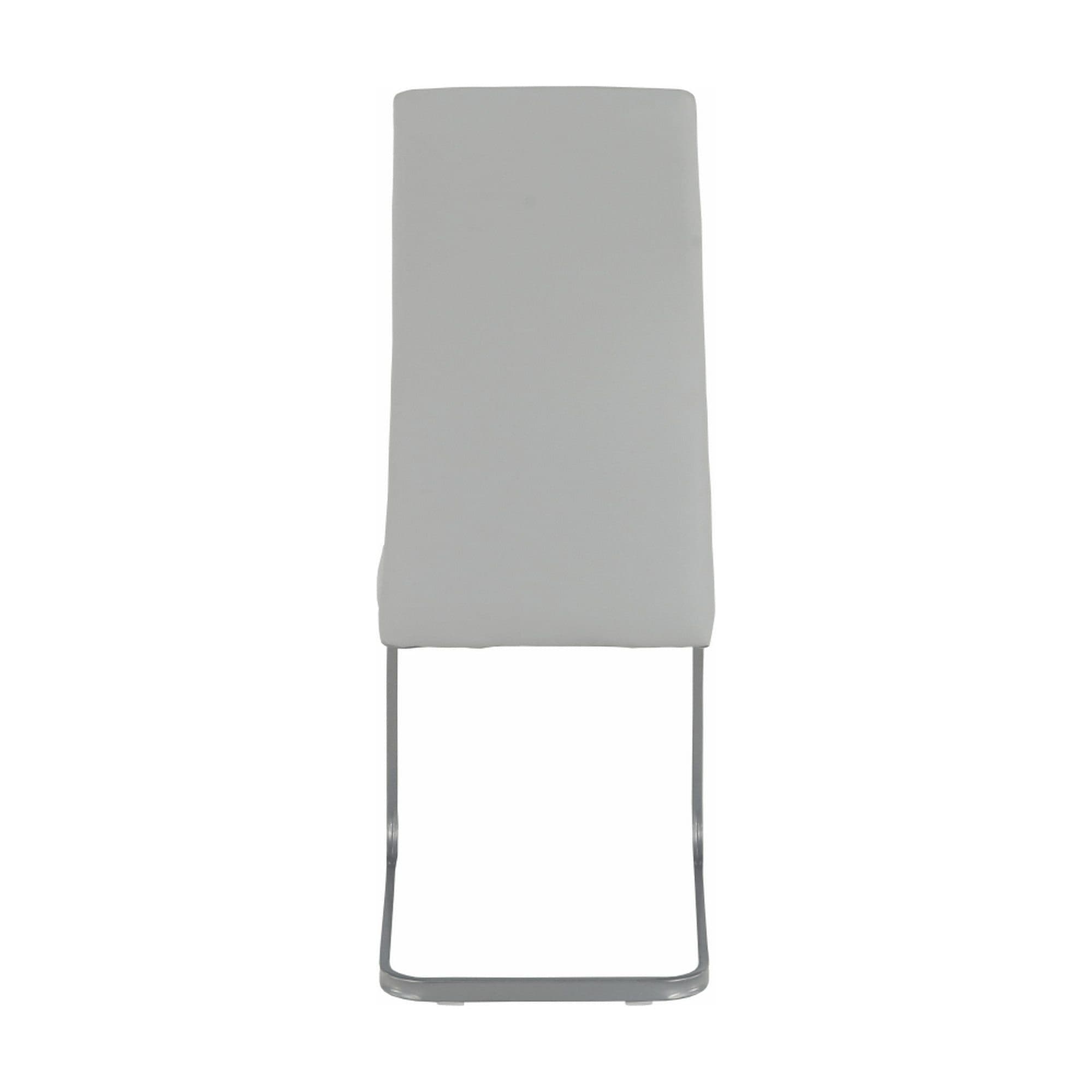 Scaun NOBATA, gri deschis, piele ecologica/metal, 42x56x99 cm