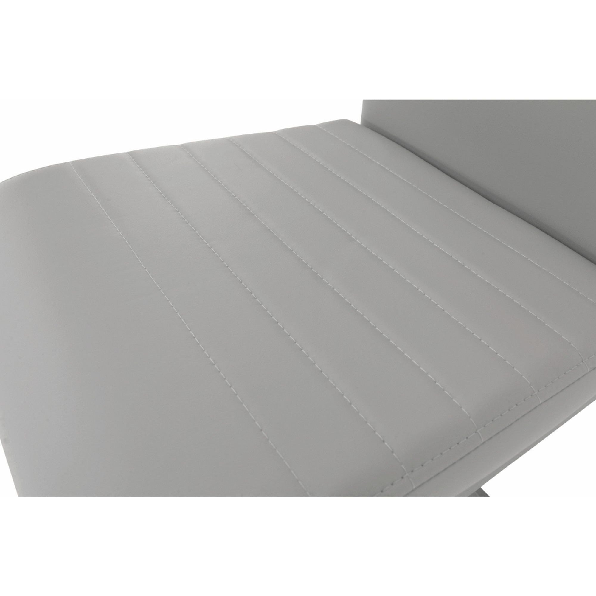 Scaun NOBATA, gri deschis, piele ecologica/metal, 42x56x99 cm