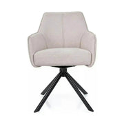 Scaun NOTTI, bej deschis/negru, stofa clasica/metal, 55x62x83 cm