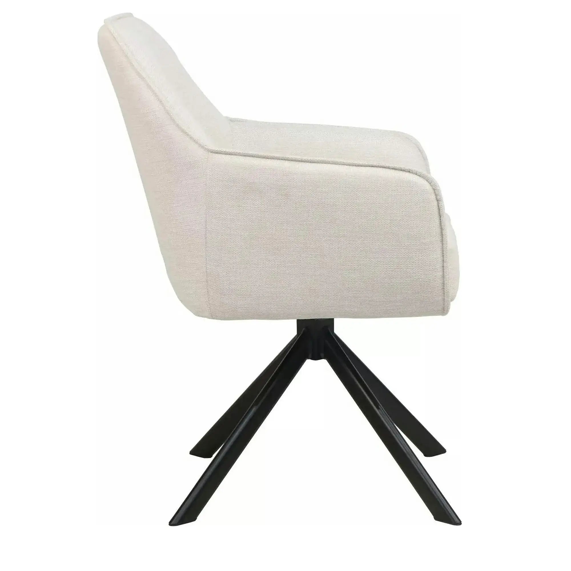 Scaun NOTTI, bej deschis/negru, stofa clasica/metal, 55x62x83 cm