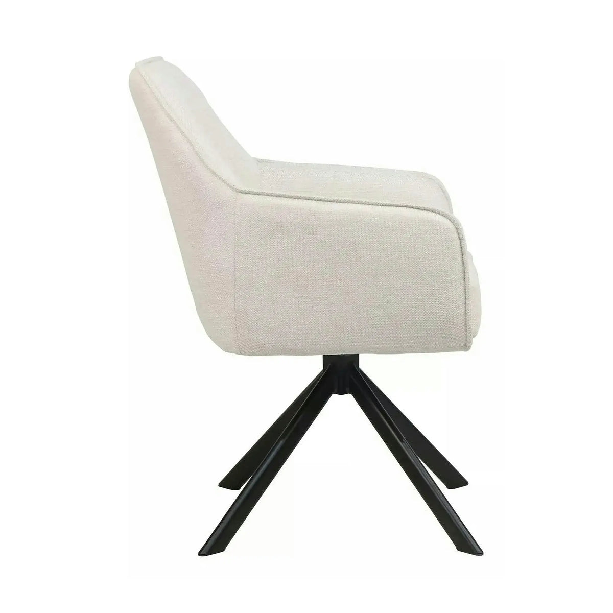 Scaun NOTTI, bej deschis/negru, stofa clasica/metal, 55x62x83 cm