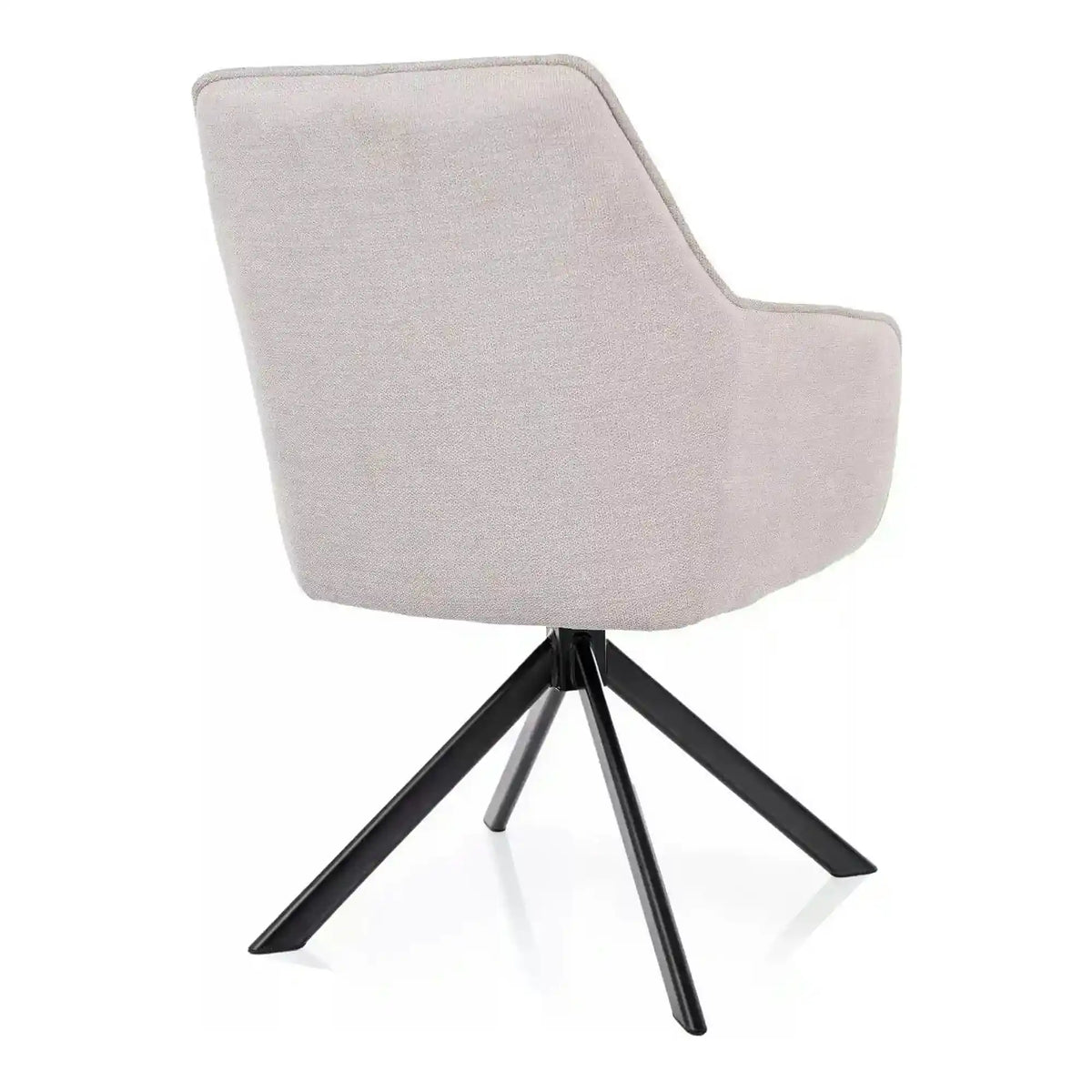 Scaun NOTTI, bej deschis/negru, stofa clasica/metal, 55x62x83 cm