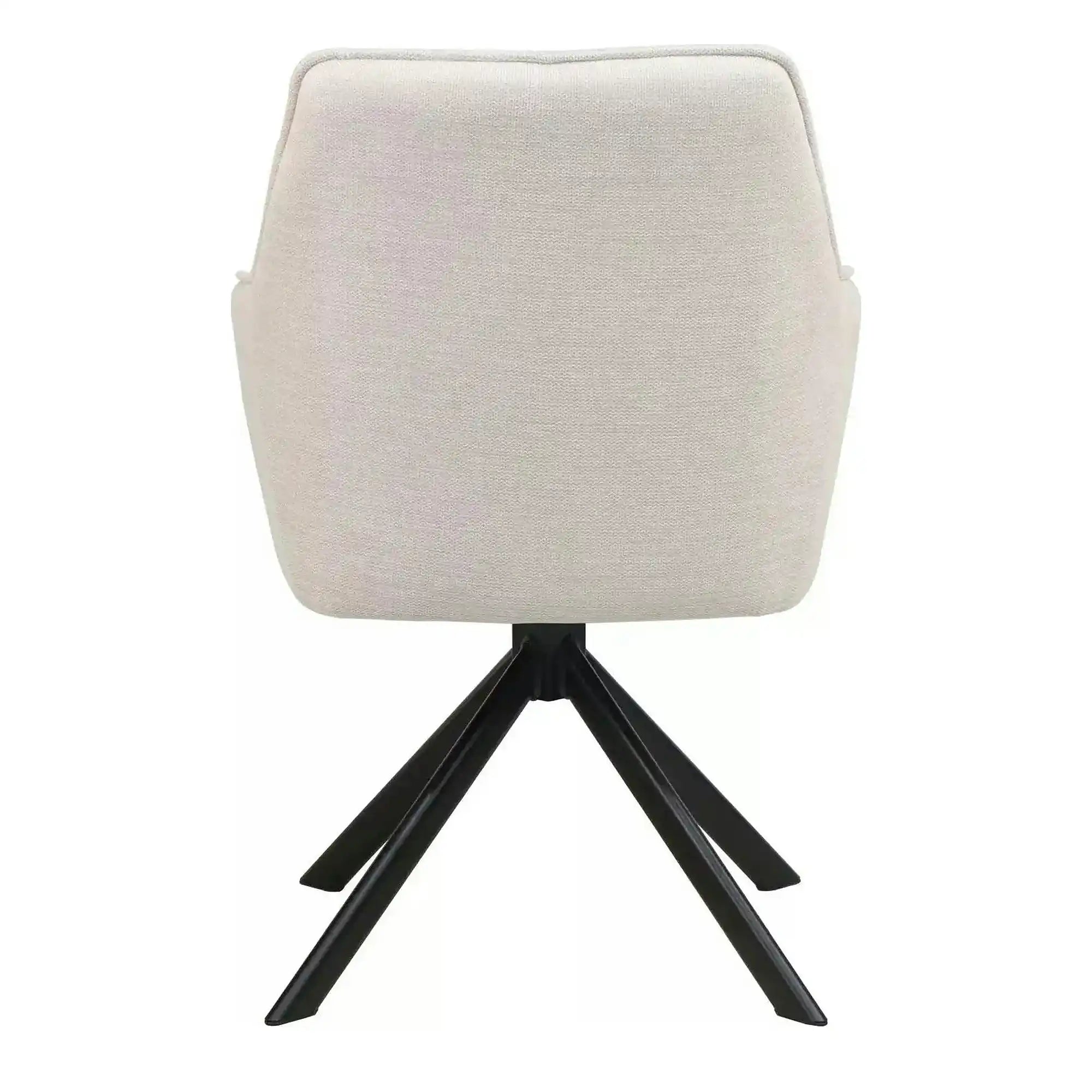 Scaun NOTTI, bej deschis/negru, stofa clasica/metal, 55x62x83 cm