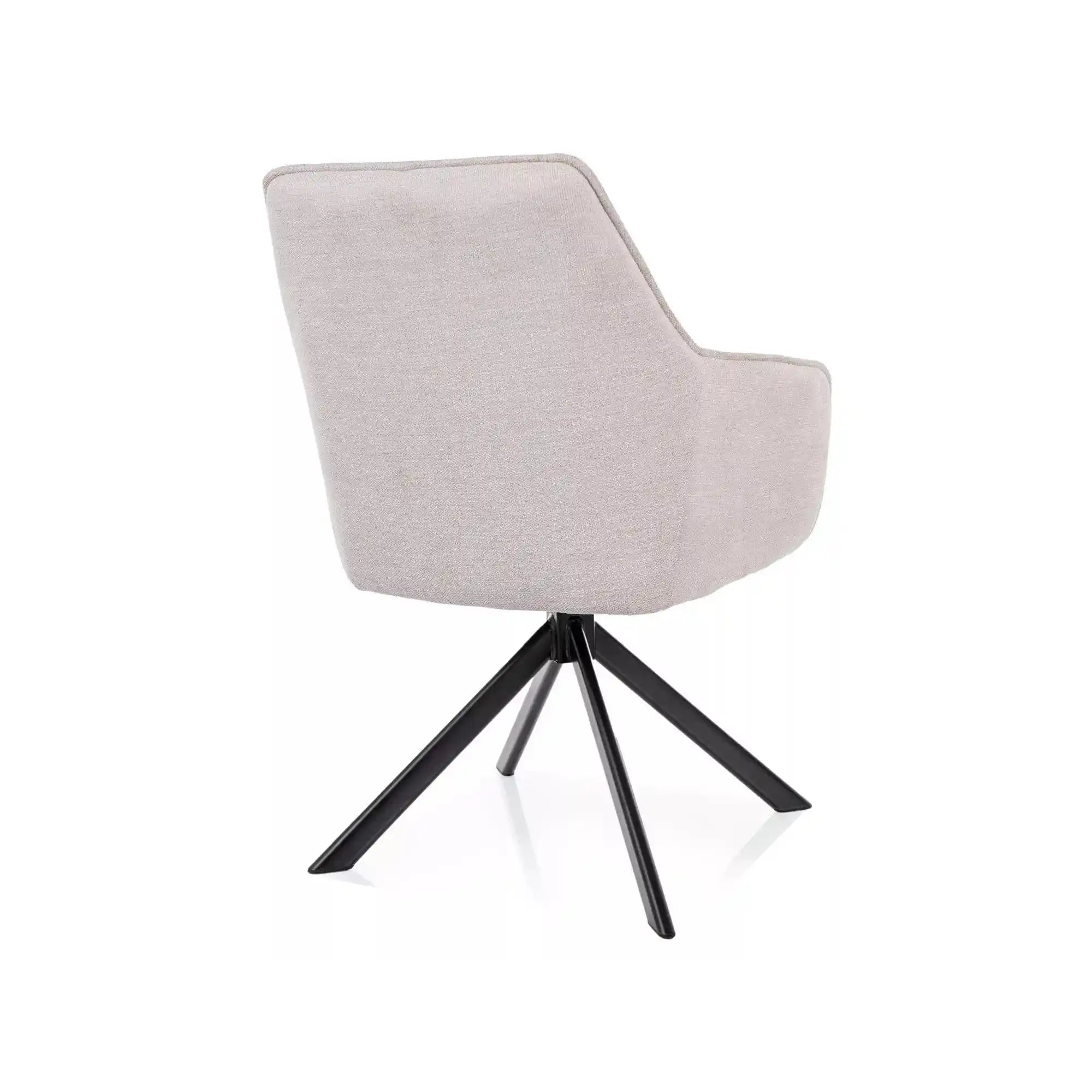 Scaun NOTTI, bej deschis/negru, stofa clasica/metal, 55x62x83 cm