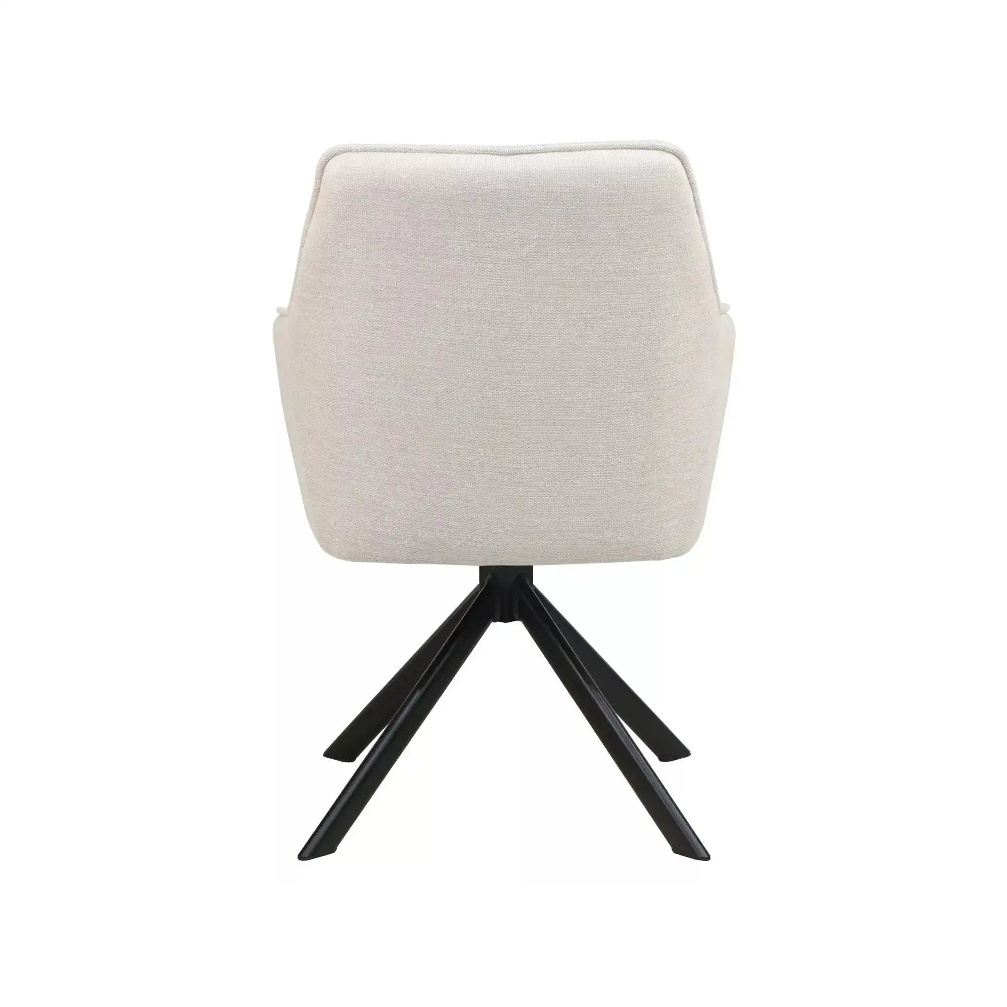 Scaun NOTTI, bej deschis/negru, stofa clasica/metal, 55x62x83 cm