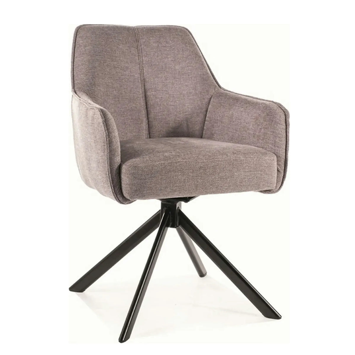 Scaun NOTTI, gri/negru, stofa clasica/metal, 55x45x83 cm