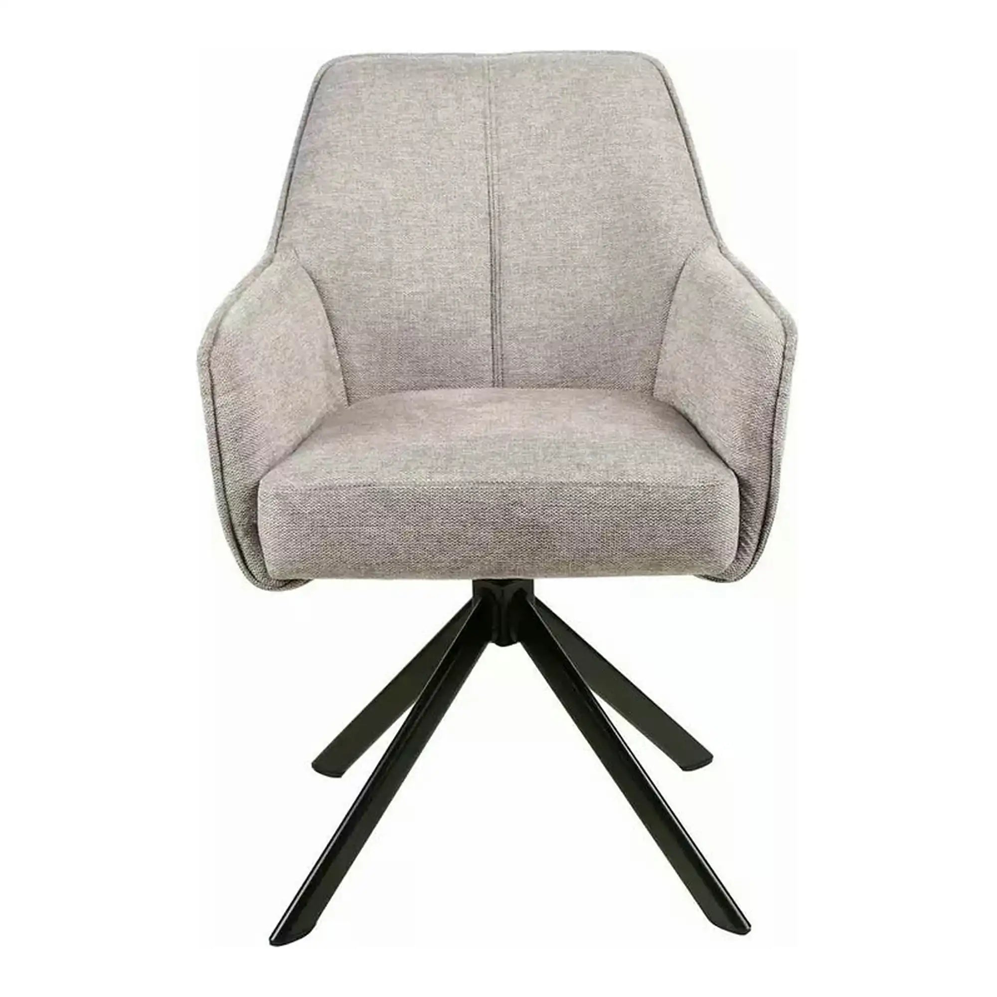 Scaun NOTTI, gri/negru, stofa clasica/metal, 55x45x83 cm