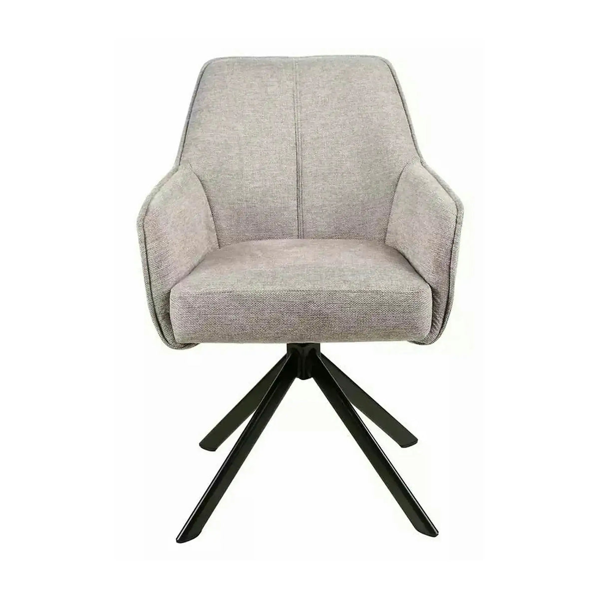Scaun NOTTI, gri/negru, stofa clasica/metal, 55x45x83 cm