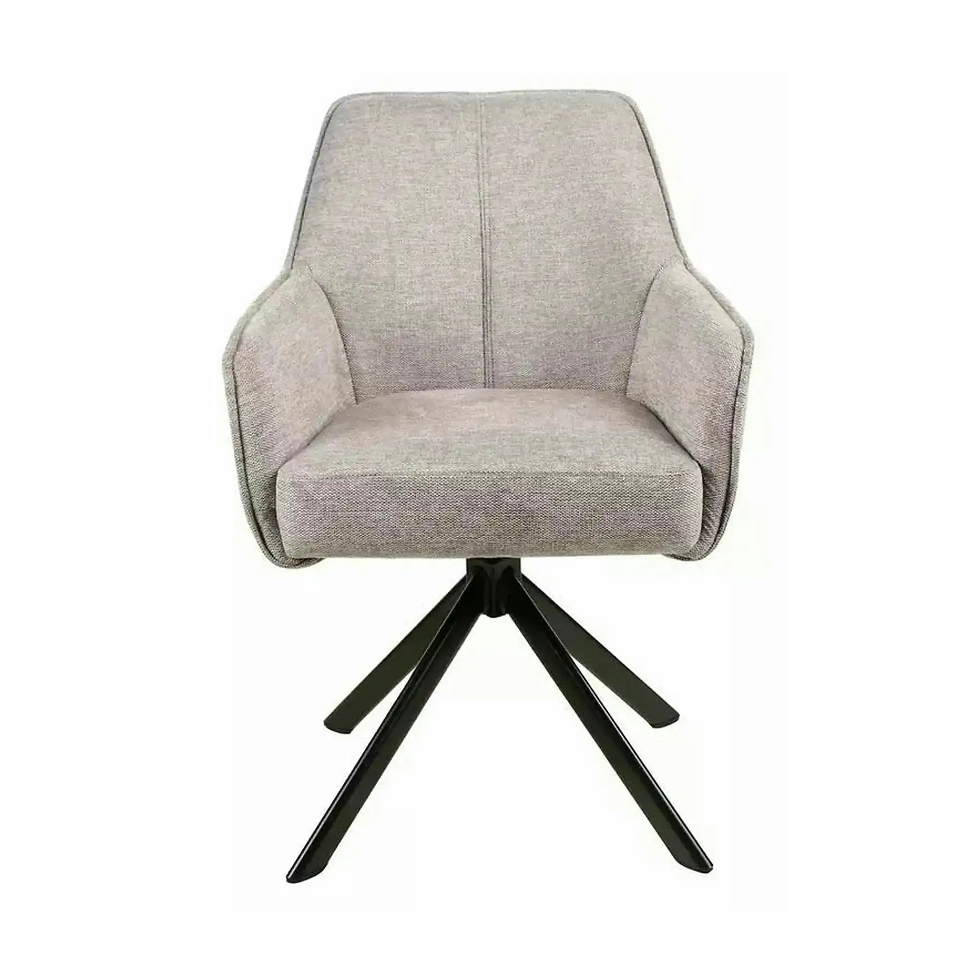 Scaun NOTTI, gri/negru, stofa clasica/metal, 55x45x83 cm