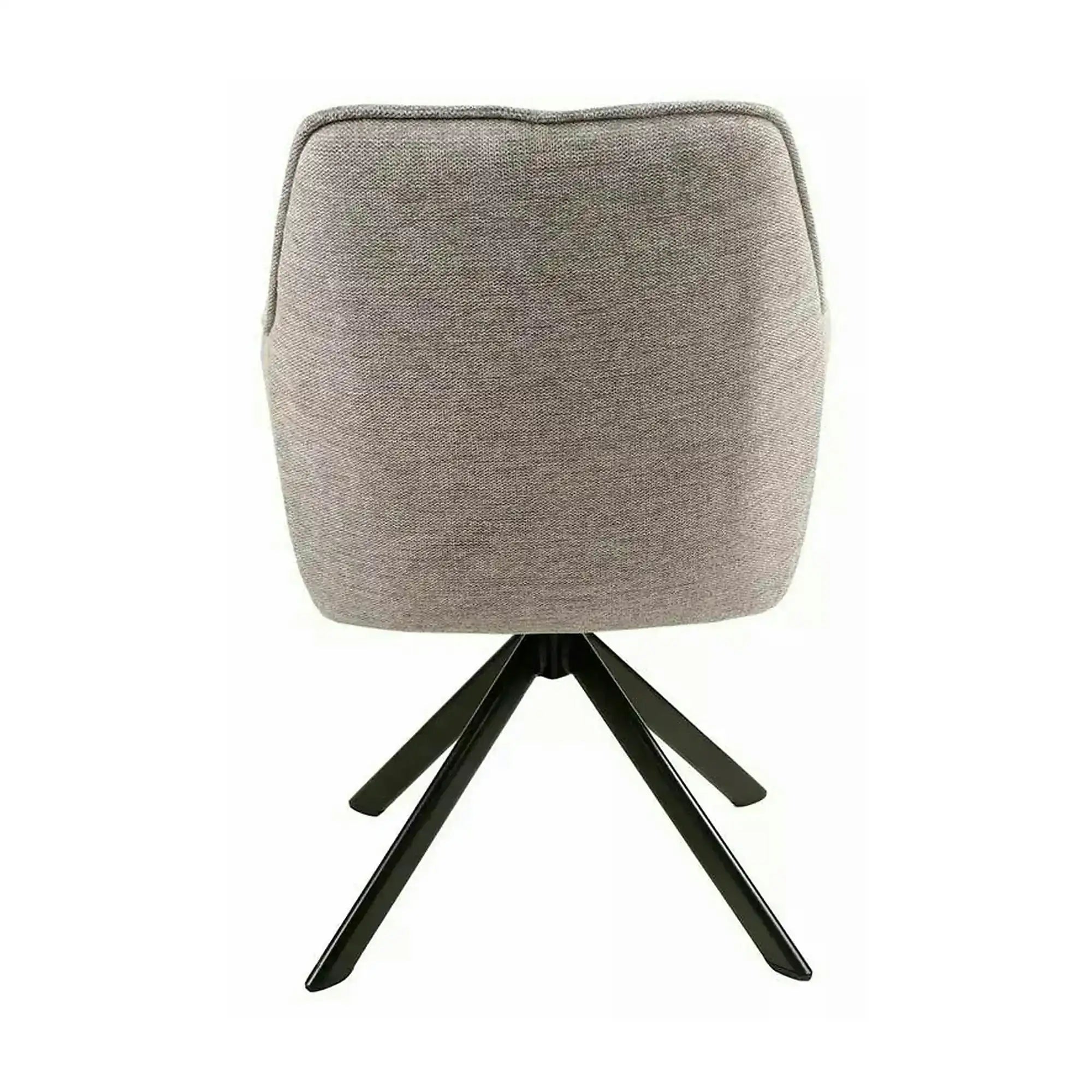 Scaun NOTTI, gri/negru, stofa clasica/metal, 55x45x83 cm