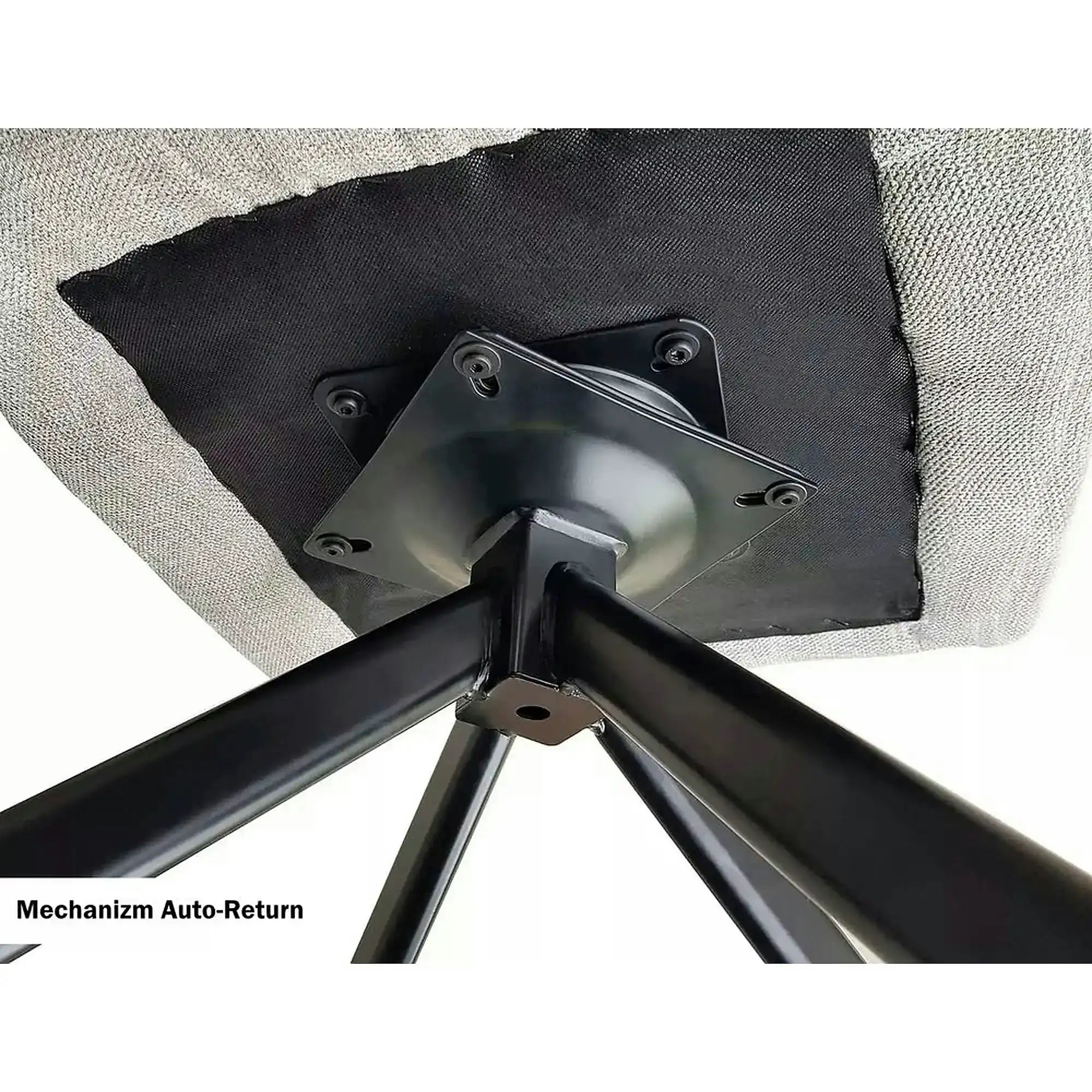 Scaun NOTTI, gri/negru, stofa clasica/metal, 55x45x83 cm