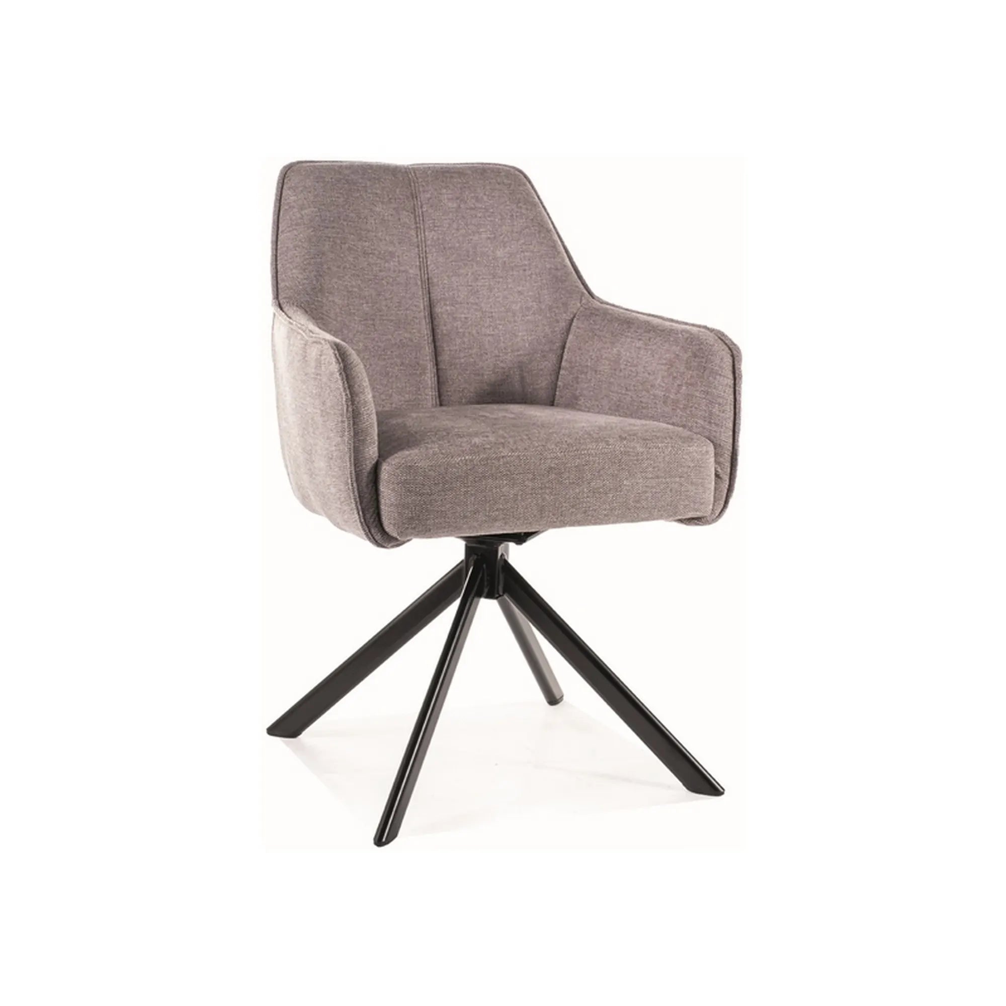 Scaun NOTTI, gri/negru, stofa clasica/metal, 55x45x83 cm