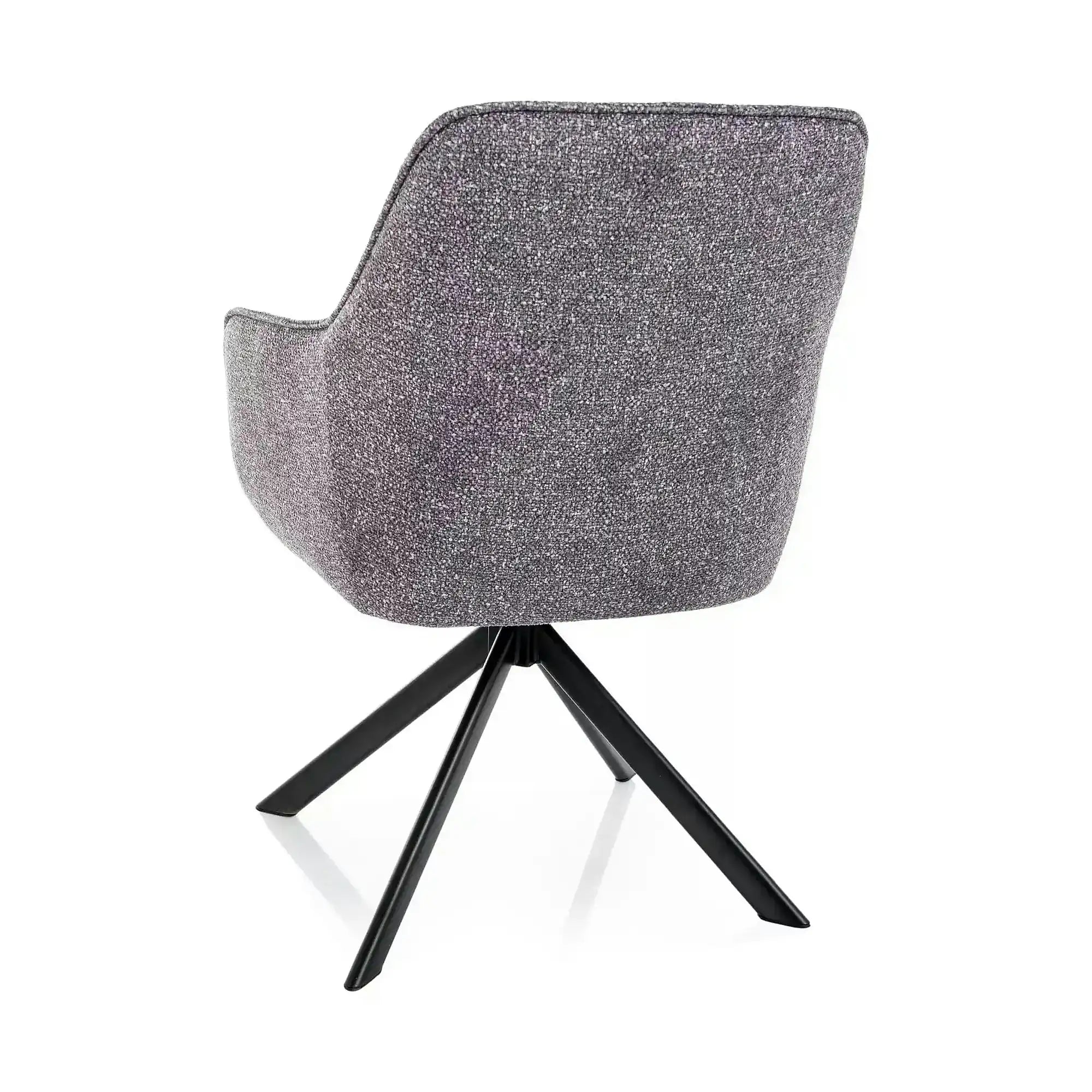 Scaun NOTTI, gri/negru, stofă/metal, 55x45x83 cm