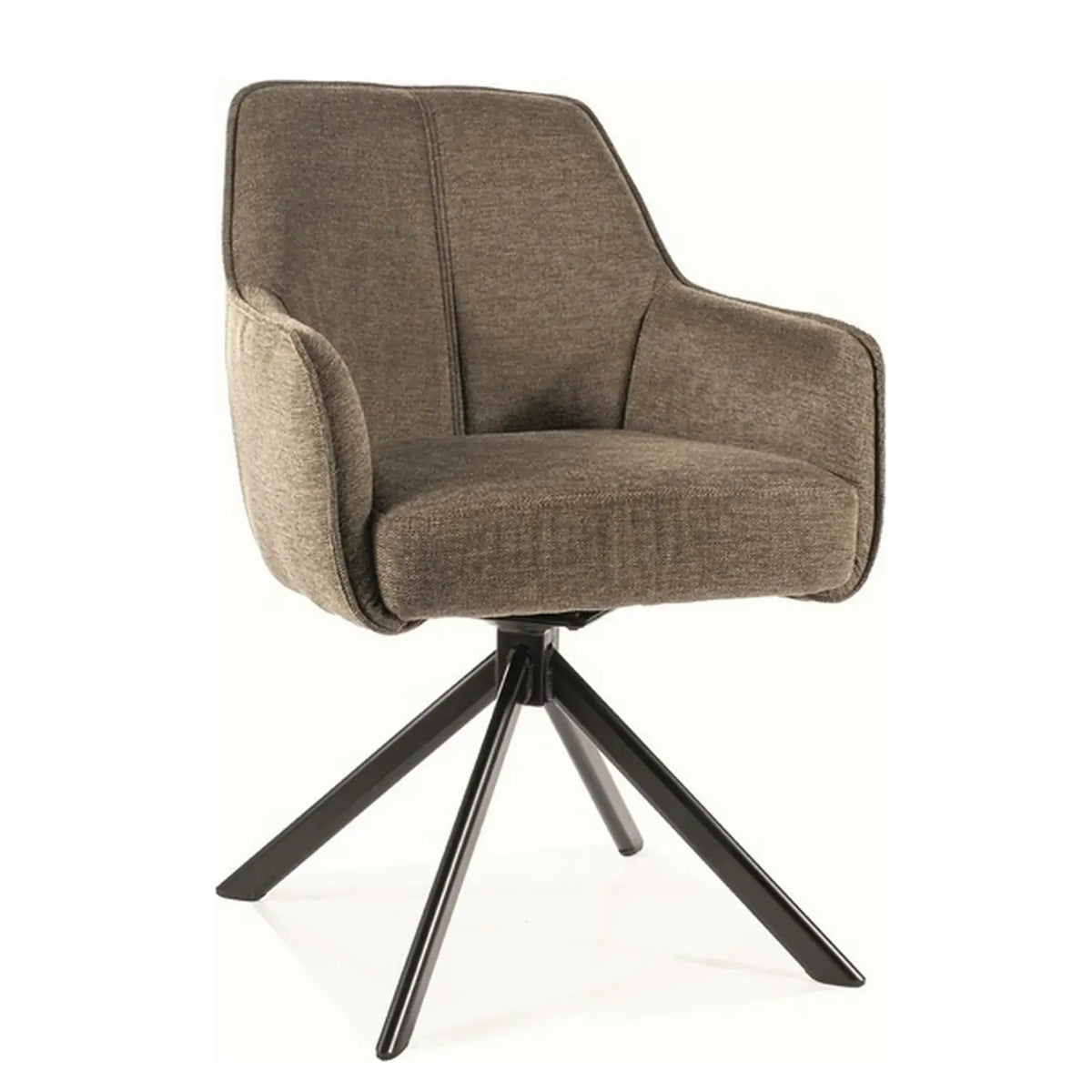 Scaun NOTTI, verde maslin/negru, stofa clasica/metal, 55x45x83 cm