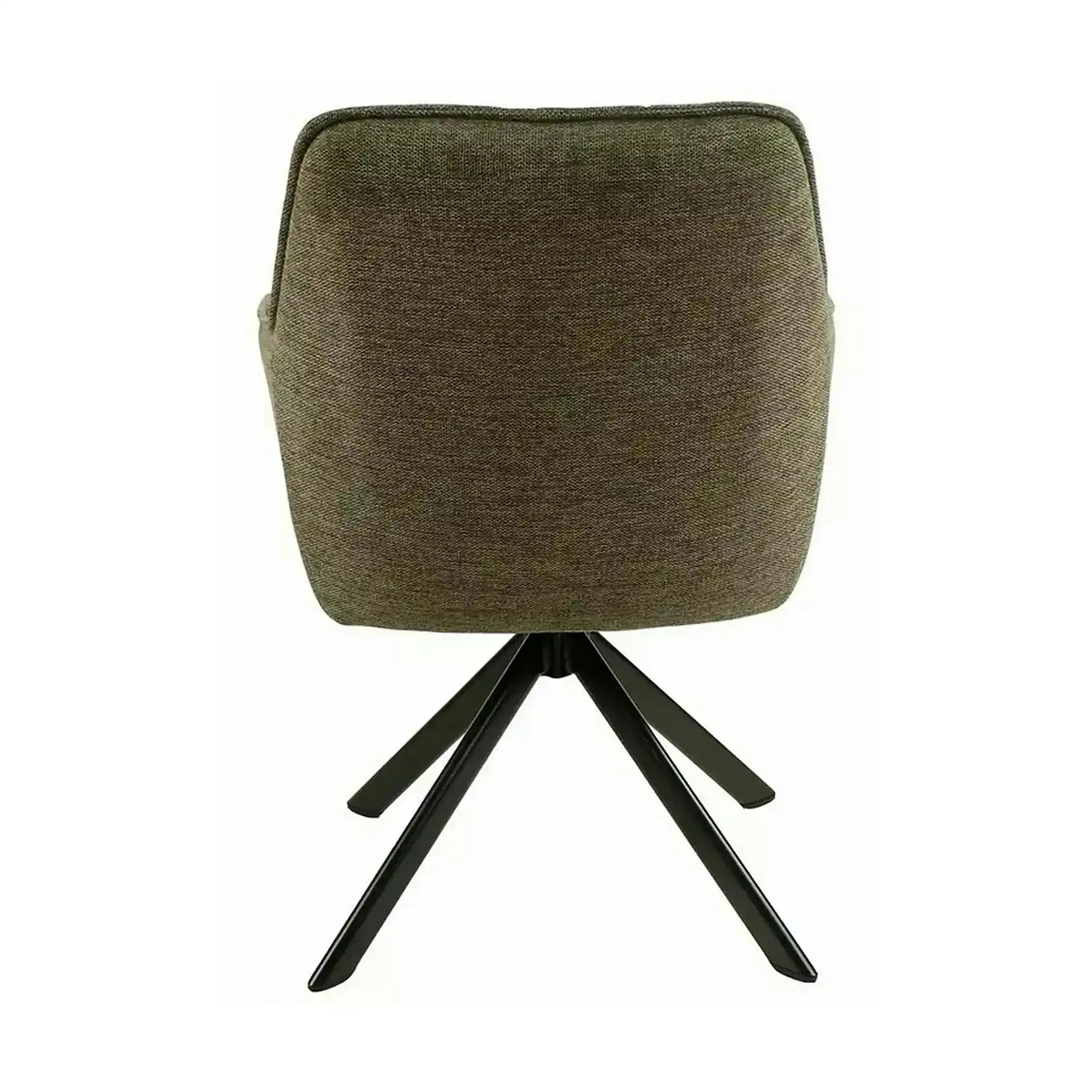 Scaun NOTTI, verde maslin/negru, stofa clasica/metal, 55x45x83 cm