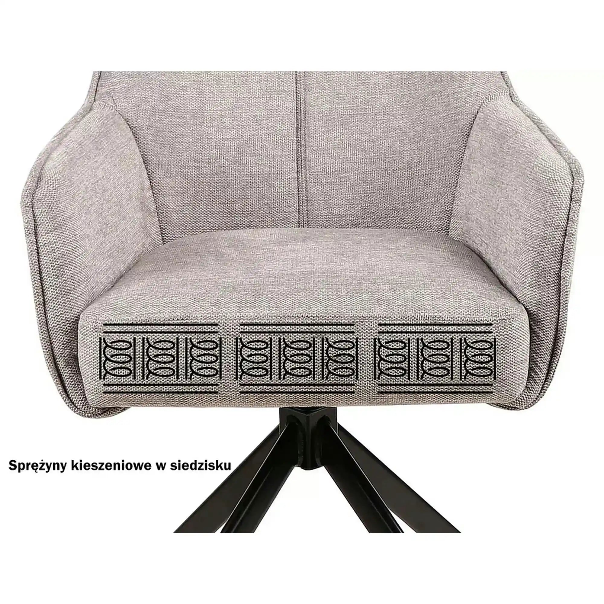 Scaun NOTTI, verde maslin/negru, stofa clasica/metal, 55x45x83 cm