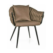 Scaun NUVO, bej inchis - Bluvel 40, stofa catifelata/metal, 62x47x86 cm