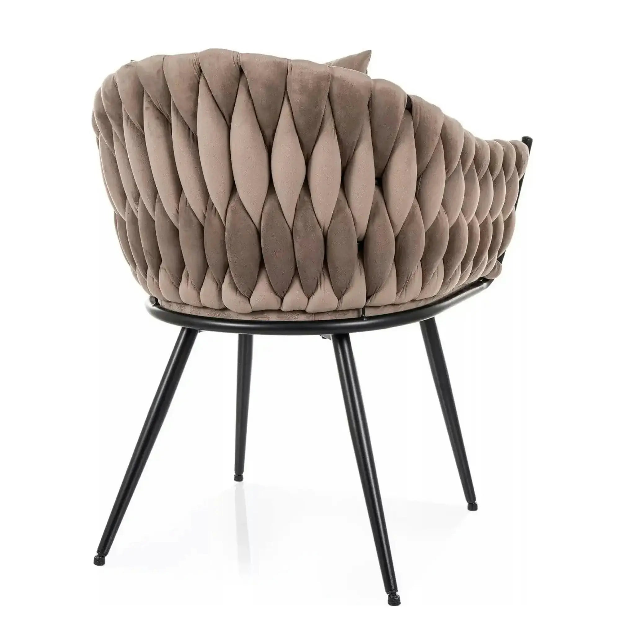 Scaun NUVO, bej inchis - Bluvel 40, stofa catifelata/metal, 62x47x86 cm