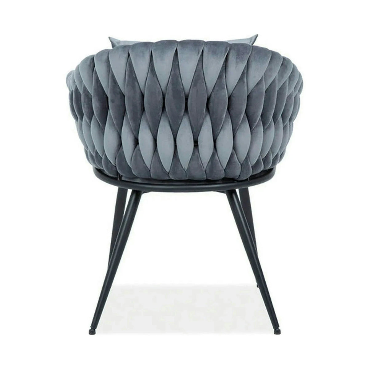Scaun NUVO, gri/negru, stofa catifelata,metal, 62x47x86 cm