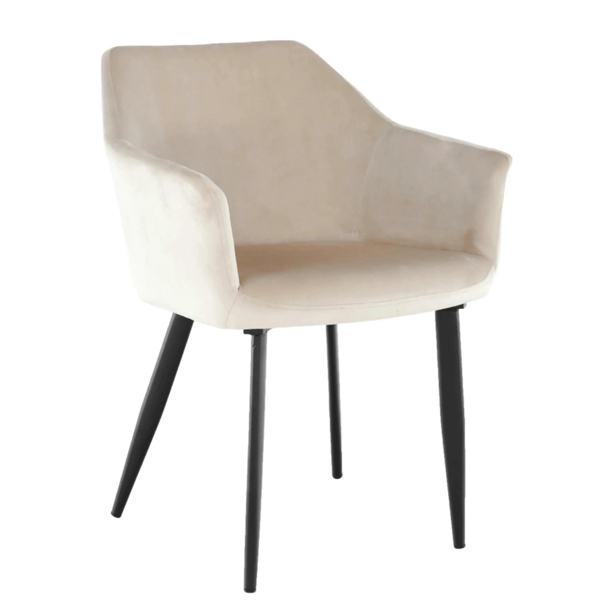 Scaun ODOVEL, bej/negru, tesatura/metal, 56x63x82 cm