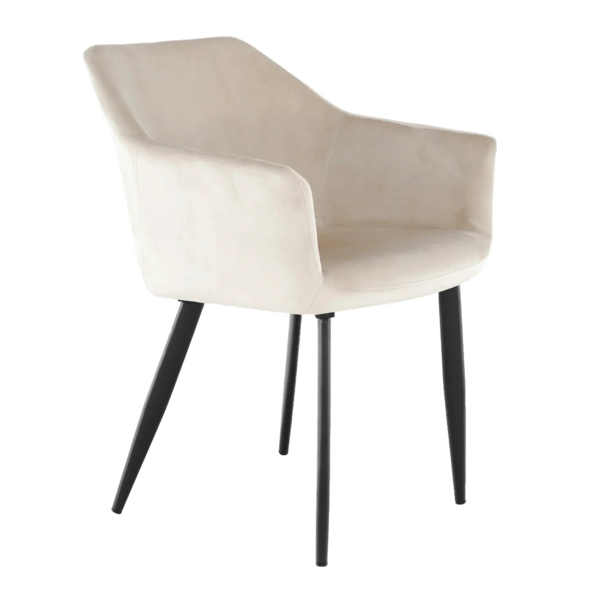 Scaun ODOVEL, bej/negru, tesatura/metal, 56x63x82 cm