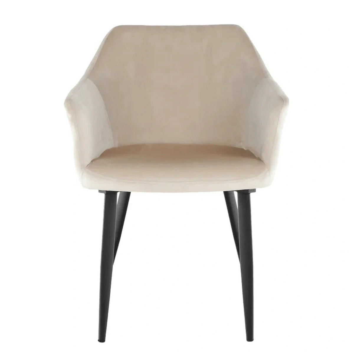 Scaun ODOVEL, bej/negru, tesatura/metal, 56x63x82 cm