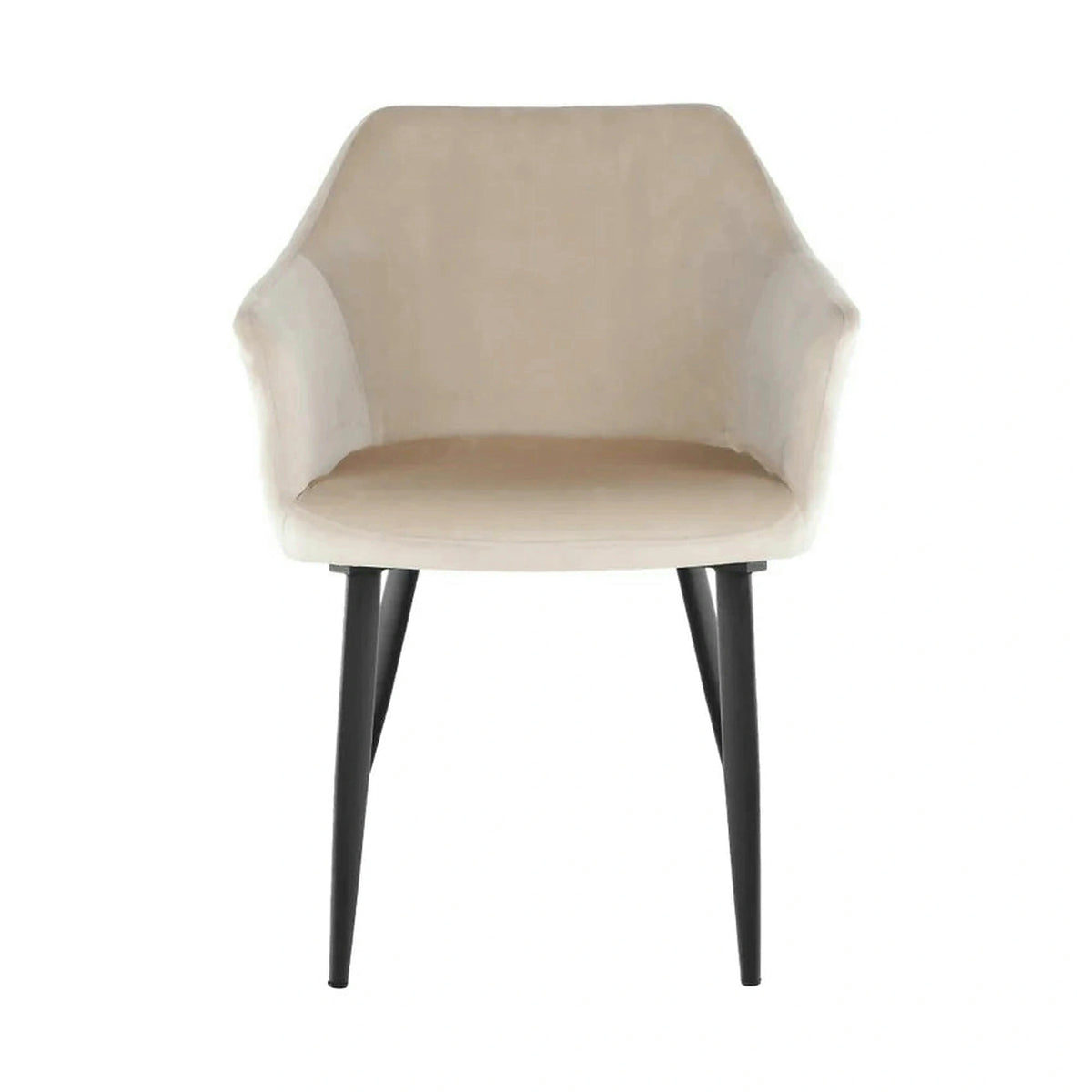 Scaun ODOVEL, bej/negru, tesatura/metal, 56x63x82 cm