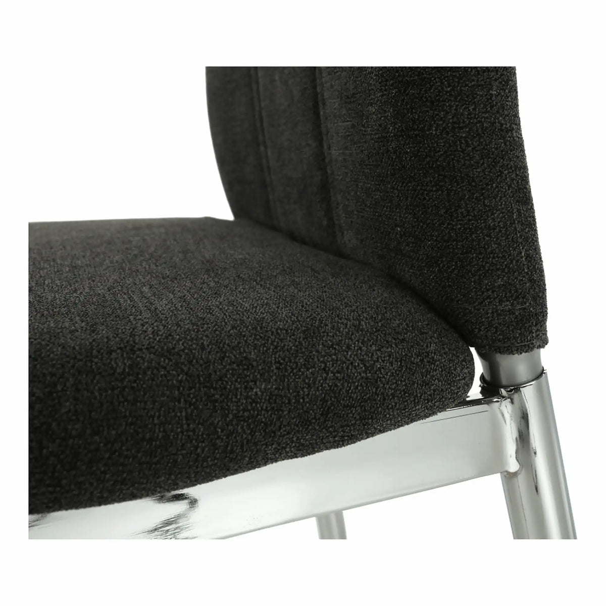Scaun OLIVA NEW, gri maroniu/crom, textil/metal, 42x52x97 cm