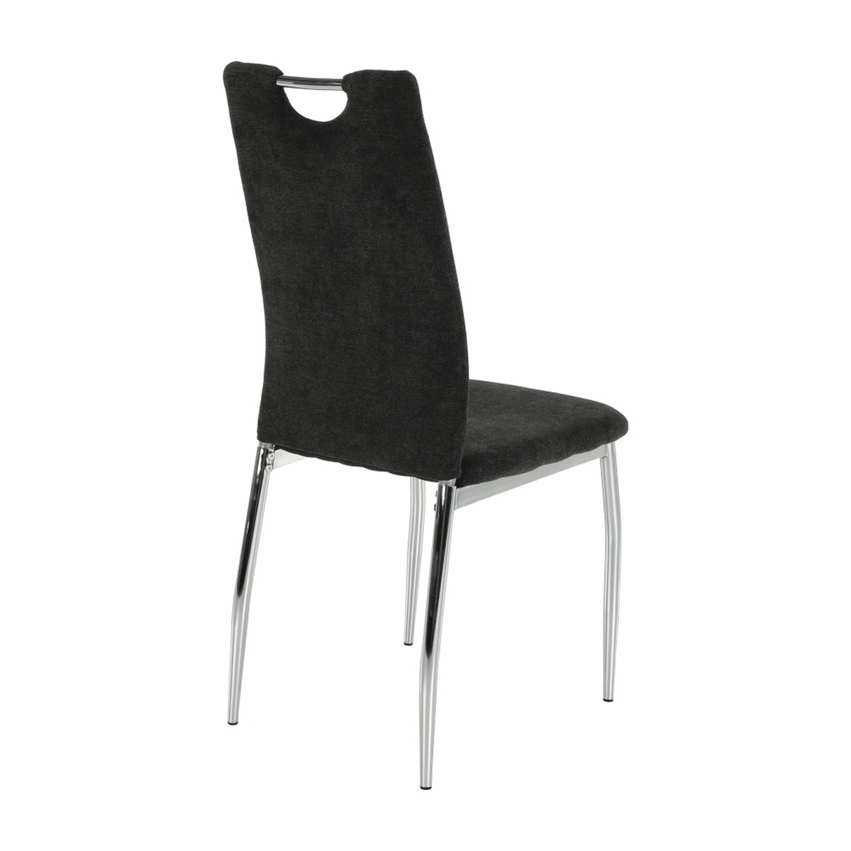 Scaun OLIVA NEW, gri maroniu/crom, textil/metal, 42x52x97 cm