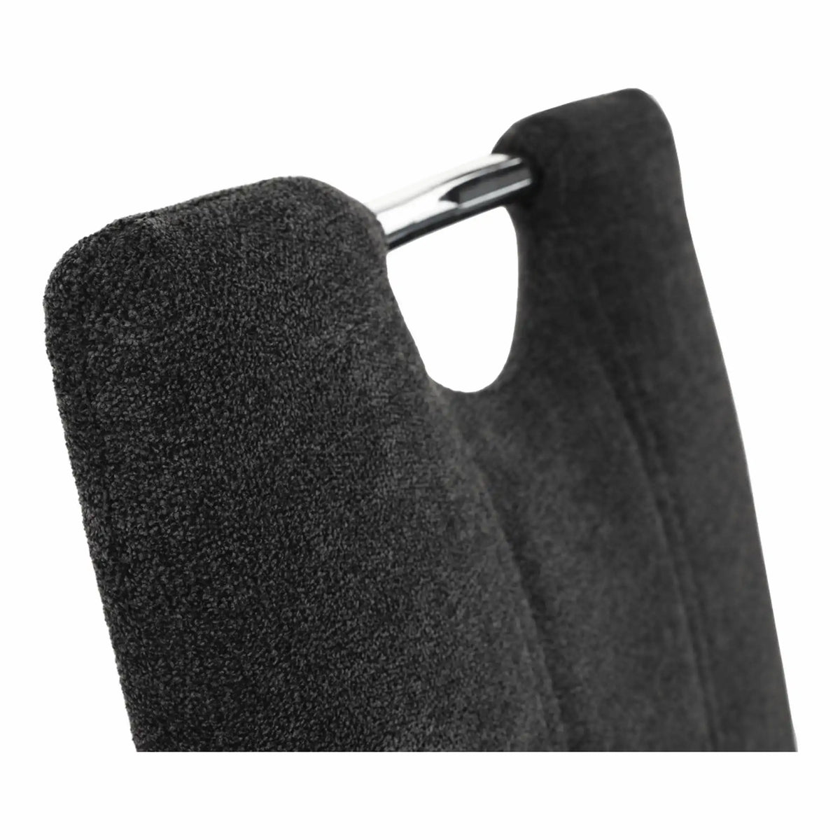 Scaun OLIVA NEW, gri maroniu/crom, textil/metal, 42x52x97 cm