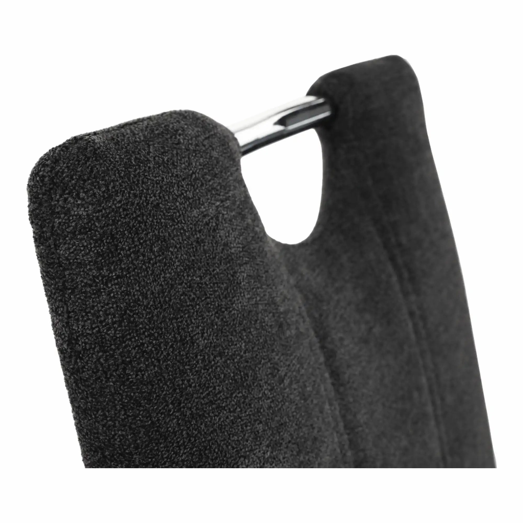 Scaun OLIVA NEW, gri maroniu/crom, textil/metal, 42x52x97 cm