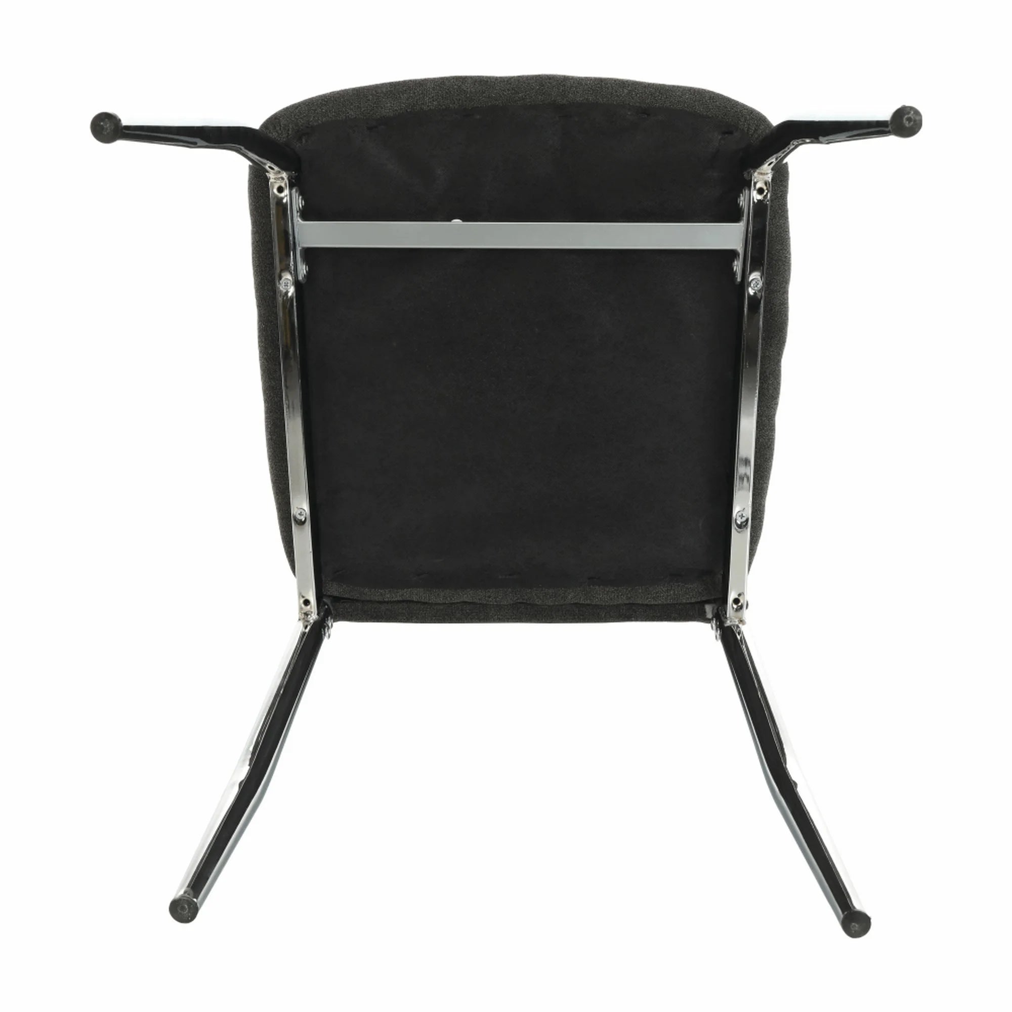 Scaun OLIVA NEW, gri maroniu/crom, textil/metal, 42x52x97 cm